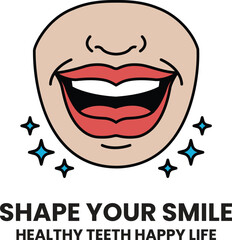 Illustration in concept of Dental Clinic and Dentist in line style