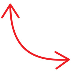 Dual semi circle arrow. Vector illustration. Semicircular curved thin long double ended arrow. Red dual arrow icon vector. Double arrow icon set . two side arrows icon vector.