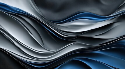 abstract wave background elegant swirling design blue gray silve