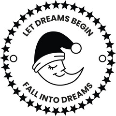 Illustration in concept of Sleeping and good sleep in line style