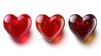 Fototapeta premium Valentine's Day background with multiple red heart shapes on a subtle, light-colored backdrop
