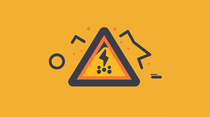 Caution Icon Outline Vector Illustration