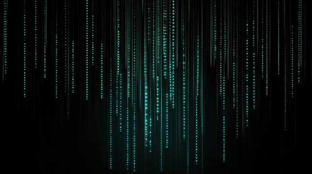 abstract teal digital rain background