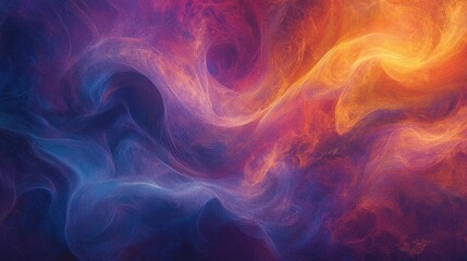Fototapeta premium abstract swirling nebula cosmic energy vibrant hues digital art