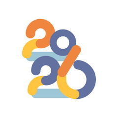 Happy New Year 2026.
New Year's Eve card, poster, web banner or header, holiday cover.Christmas idea concept.