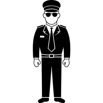 recommend clip art:  Police Officer Silhouette Vector Illustration in Uniform with Sunglasses and Cap
