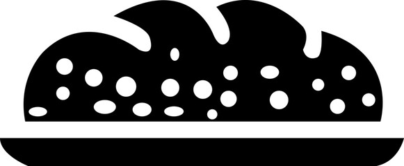 Black bread icon, wheat, food, baker