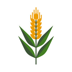 Fototapeta premium Vibrant Corn Plant Vector Illustration for Agricultural Design
