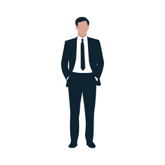  Professional Businessman in Suit Vector Illustration for Corporate Use