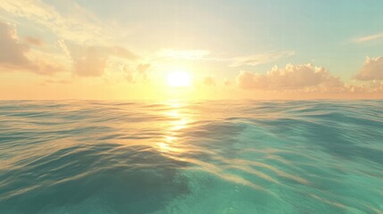 Obraz premium serene sunset ocean scene