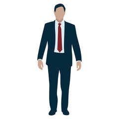 Professional Businessman in Formal Suit Vector Illustration