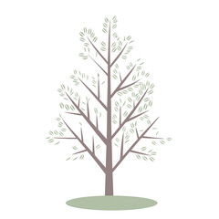  Simplistic Vector Illustration of Leafy Tree Design for Nature Projects