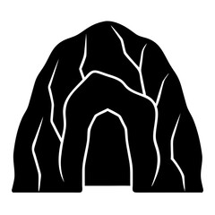  Stylized Cave Entrance Silhouette Vector for Adventure Design Projects