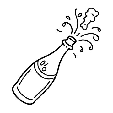 recommend clip art:  Exploding Champagne Bottle Vector Celebration Party Illustration