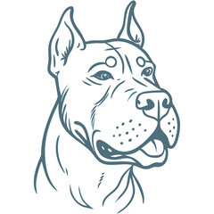  Dog Head Vector Illustration Canine Art Outline Drawn Design for Decor and Branding