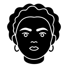  Woman Face Portrait Minimalist Vector Art with Bold Expression