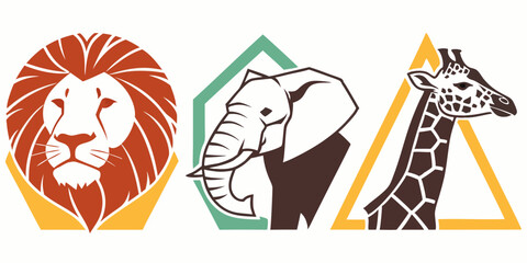 Fototapeta premium Creative trendy Wildlife illustrations icons suitable for conservation campaigns