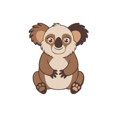 Fototapeta premium Adorable Cartoon Koala Vector for Children's Art and Educational Materials