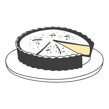 recommend clip art:  Freshly Baked Pie Vector Illustration Dessert Slice on Plate
