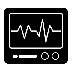  Vector Illustration of ECG Heartbeat Monitor on Medical Screen Interface