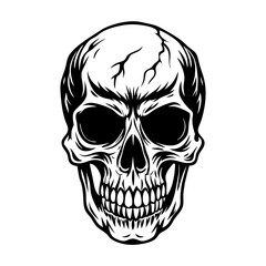  Detailed Vector Skull Illustration for Halloween and Gothic Art Designs
