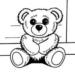  Cute Vector Illustration of a Teddy Bear for Childrens Decor and Design