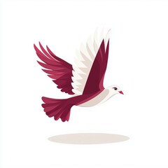 Obraz premium Celebrate Qatar National Day With A Majestic Dove Carrying The Flag Of Qatar. Spread Joy And Unity On This Special Occasion.