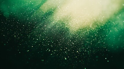 Obraz premium Green grainy texture effect abstract gradient background dark vibrant color flow wave copy space