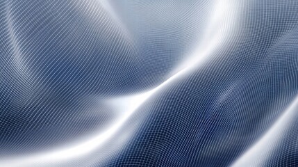 abstract blue and white grid wave background