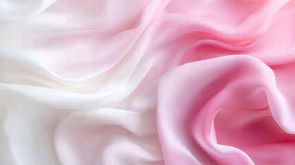 Fototapeta premium soft pink and white silk fabric drape