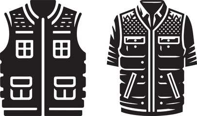 Vest Silhouette Vector Illustration