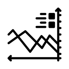 line graph glyph icon