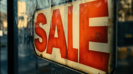 Sale promotion message in store during holiday shopping season