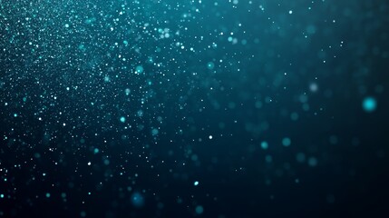 Obraz premium gical snowflakes backdrop, snowstorm ice particles, teal blue snowy sky