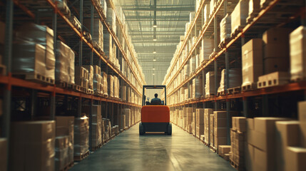 Interior view of warehouse