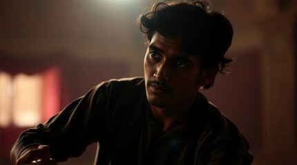 High Angle Portrait of a Person Playing Traditional Pakistani Sport
