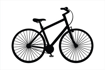 Fototapeta premium bicycle silhouette icon isolated on white background