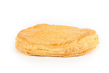 king cake with frangipane isolated on white 