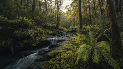 Fototapeta premium serene forest stream