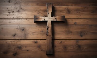 Minimalist cross design made from ashes on wooden panel, ash, symbol, design