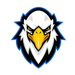 head eagle angry mascot for sports and esports logo vector illustration