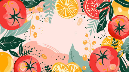 Variety of Tomatoes Vector Illustration Set Isolated on White Background