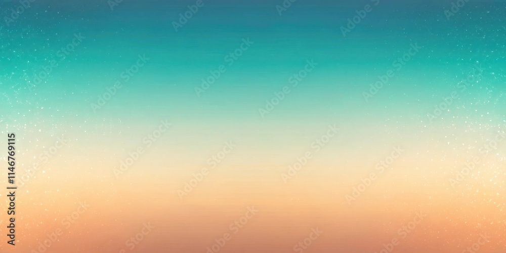 Aufkleber abstract teal and peach gradient background with subtle sparkle