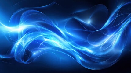 Obraz premium abstract blue energy waves background