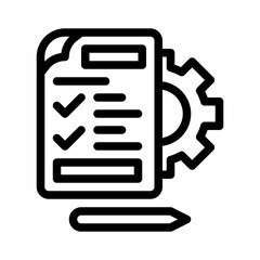 Obraz premium interview prep line icon