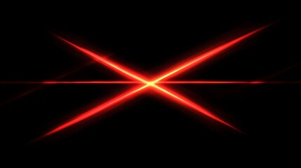 Vibrant red and orange ray light beams crossing diagonally over a deep black background, creating a bold overlay effect