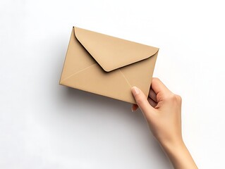 Hand Holding Kraft Envelope 