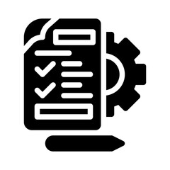 interview prep glyph icon