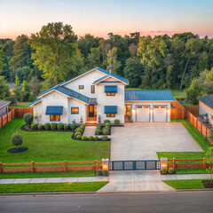 New construction luxury home exterior
