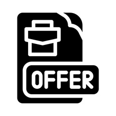 Obraz premium Job Offer glyph icon